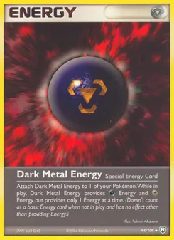Dark Metal Energy card from Team Rocket Returns, number 94/109