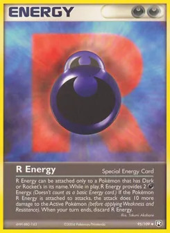 R Energy card from Team Rocket Returns, number 95/109