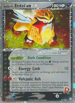 Rocket's Entei ex card from Team Rocket Returns, number 97/109