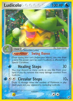 Ludicolo card from Deoxys, number 10/107