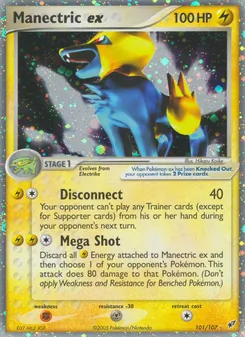 Manectric ex card from Deoxys, number 101/107