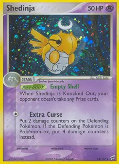 Shedinja card from Deoxys, number 14/107