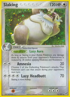 Slaking card from Deoxys, number 15/107