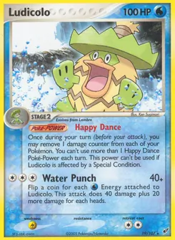 Ludicolo card from Deoxys, number 19/107