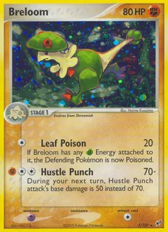 Breloom card from Deoxys, number 3/107