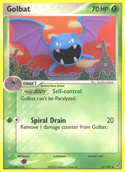 Golbat card from Deoxys, number 31/107