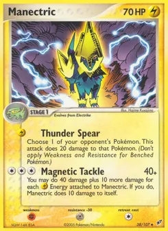Manectric card from Deoxys, number 38/107