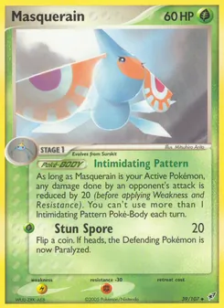 Masquerain card from Deoxys, number 39/107