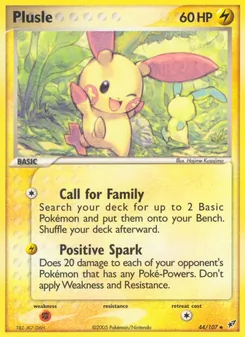 Plusle card from Deoxys, number 44/107