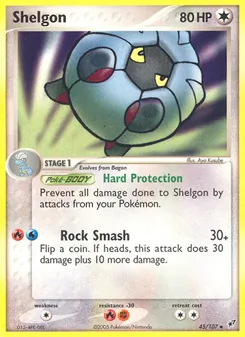 Shelgon card from Deoxys, number 45/107