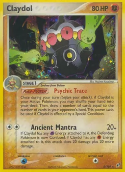 Claydol card from Deoxys, number 5/107