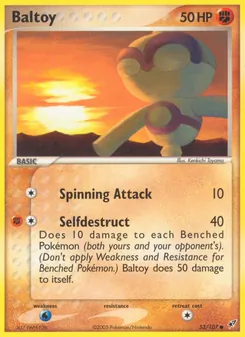 Baltoy card from Deoxys, number 53/107