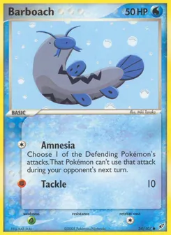 Barboach card from Deoxys, number 54/107