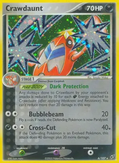 Crawdaunt card from Deoxys, number 6/107