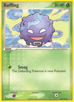 Koffing card from Deoxys, number 62/107