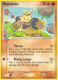 Makuhita card from Deoxys, number 65/107