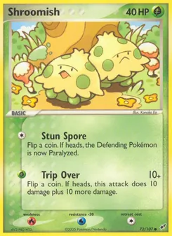 Shroomish card from Deoxys, number 72/107