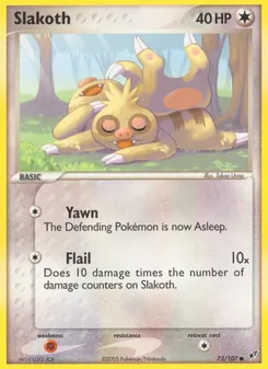 Slakoth card from Deoxys, number 73/107