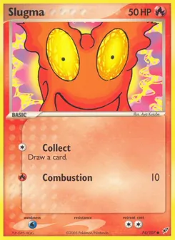Slugma card from Deoxys, number 74/107