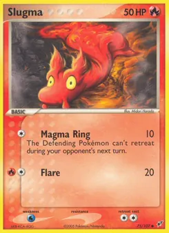 Slugma card from Deoxys, number 75/107