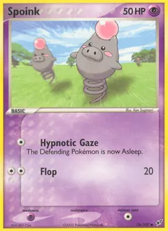 Spoink card from Deoxys, number 76/107