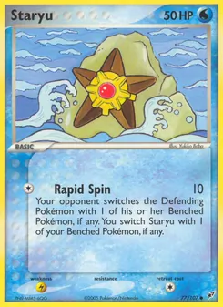 Staryu card from Deoxys, number 77/107