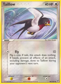 Taillow card from Deoxys, number 80/107