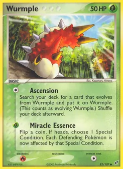 Wurmple card from Deoxys, number 82/107