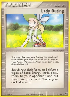Lady Outing card from Deoxys, number 87/107
