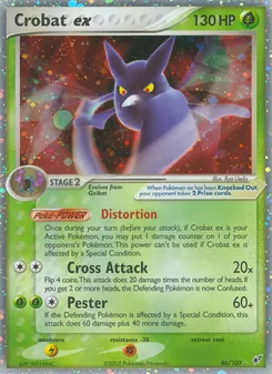 Crobat ex card from Deoxys, number 96/107
