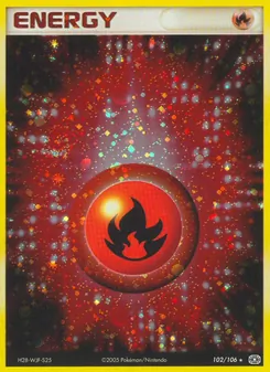 Fire Energy card from Emerald, number 102/106