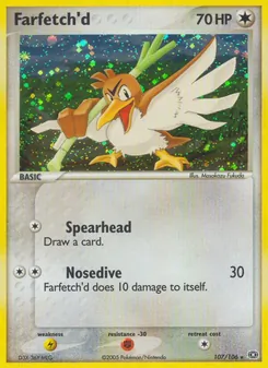 Farfetch'd card from Emerald, number 107/106