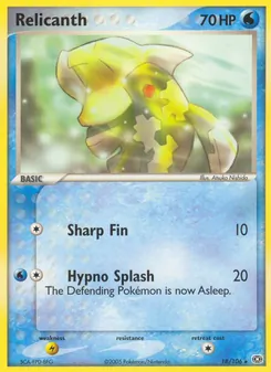 Relicanth card from Emerald, number 18/106