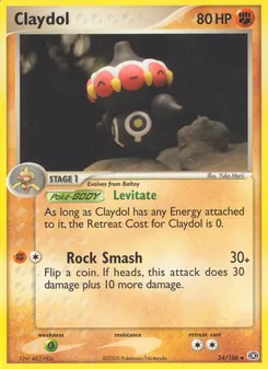 Claydol card from Emerald, number 24/106