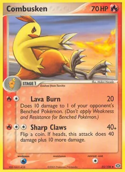 Combusken card from Emerald, number 25/106