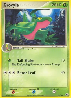 Grovyle card from Emerald, number 28/106