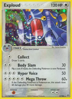 Exploud card from Emerald, number 3/106