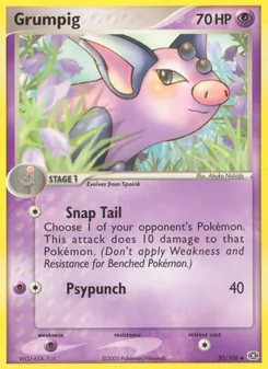 Grumpig card from Emerald, number 30/106