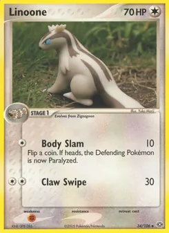 Linoone card from Emerald, number 34/106