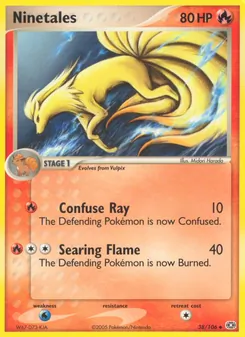 Ninetales card from Emerald, number 38/106