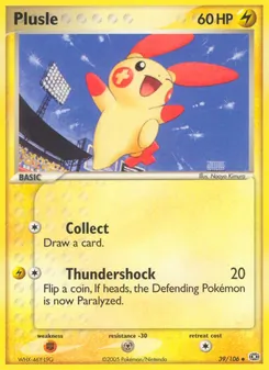 Plusle card from Emerald, number 39/106