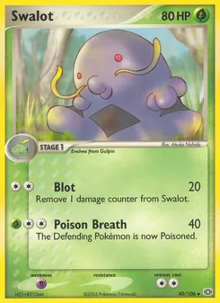 Swalot card from Emerald, number 40/106