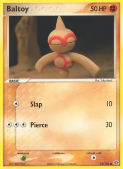 Baltoy card from Emerald, number 43/106