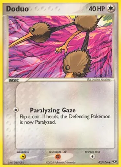 Doduo card from Emerald, number 45/106