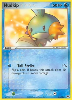 Mudkip card from Emerald, number 56/106