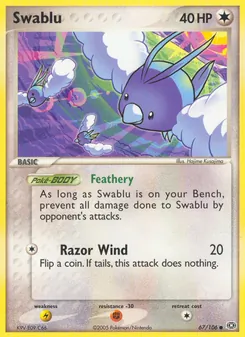 Swablu card from Emerald, number 67/106