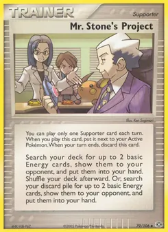 Mr. Stone's Project card from Emerald, number 79/106