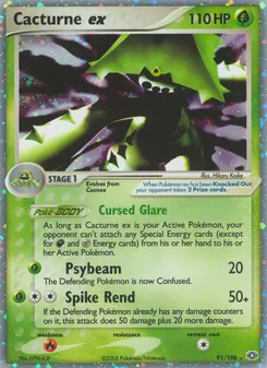 Cacturne ex card from Emerald, number 91/106