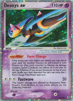 Deoxys ex card from Emerald, number 93/106