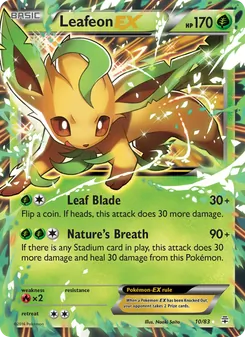 Leafeon EX card from Generations, number 10/83